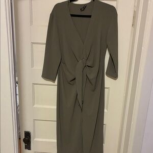 Green Lightweight Zara Dress with Tie Detail